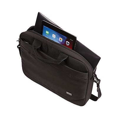 Case Logic Advantage Laptop Attache, Fits Devices Up to 15.6", Polyester, 16.1 x 2.8 x 13.8, Black (CLG3203988)