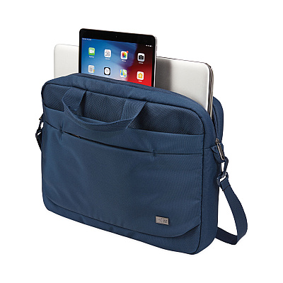 Case Logic Advantage Laptop Attache, Fits Devices Up to 14", Polyester, 14.6 x 2.8 x 13, Dark Blue (CLG3203987)