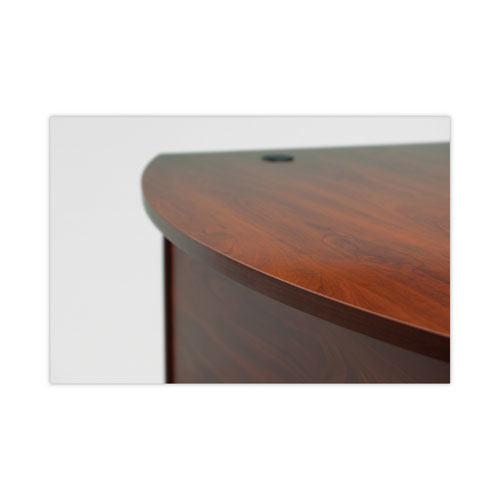 Bush Series C Collection Bow Front Desk, 71.13" x 36.13" x 29.88", Hansen Cherry/Graphite Gray (WC24446)