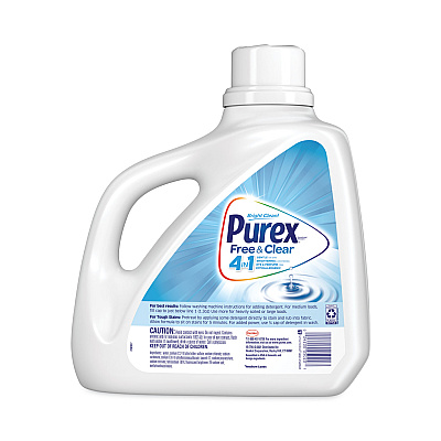 Purex Free and Clear Liquid Laundry Detergent, Unscented, 150 oz Bottle (DIA05020EA)