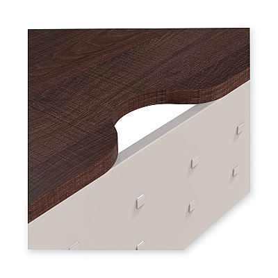 Linea Italia Kompass Flexible Home/Office Desk, 33" x 23.4" x 48", Mocha (LITSH764MOC)
