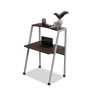 Linea Italia Kompass Flexible Home/Office Desk, 33" x 23.4" x 48", Mocha (LITSH764MOC)