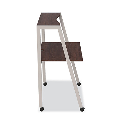 Linea Italia Kompass Flexible Home/Office Desk, 33" x 23.4" x 48", Mocha (LITSH764MOC)