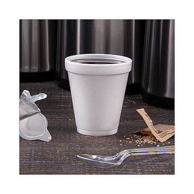 Dart Foam Drink Cups, 8 oz, White, 25/Pack (DCC8J8BG)