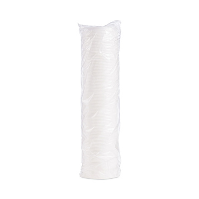 Dart Plastic Lids for Foam Containers, Vented, Fits 3.5-6 oz, White, 100/Pack, 10 Packs/Carton (DCC6JL)