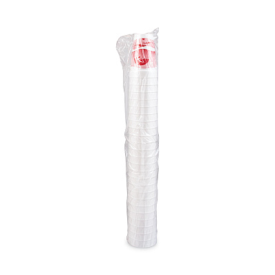 Dart Horizon Hot/Cold Foam Drinking Cups, 16 oz, Printed, Cranberry/White, 25/Bag, 40 Bags/Carton (DCC16J16H)