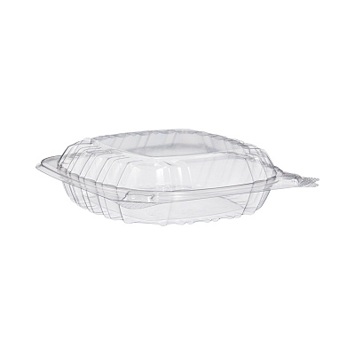 Dart ClearSeal Hinged-Lid Plastic Containers, Sandwich Container, 13.8 oz, 5.4 x 5.3 x 2.6, Clear, Plastic, 500/Carton (DCCC53PST1)
