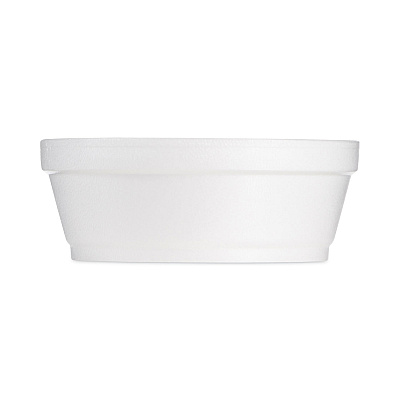 Dart Foam Container, Squat, 8 oz, 4.63" Diameter x 1.13"h, White, 500/Carton (DCC8SJ32)