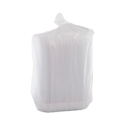 Dart ClearPac Large Nacho Tray, 2-Compartments, 3.3 oz, 6.2 x 6.2 x 1.6, Clear, Plastic, 500/Carton (DCCC68NT2)