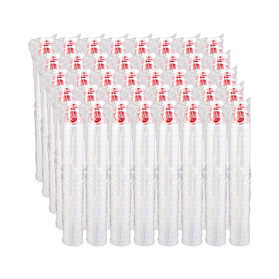 Dart Horizon Hot/Cold Foam Drinking Cups, 16 oz, Printed, Cranberry/White, 25/Bag, 40 Bags/Carton (DCC16J16H)