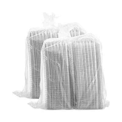 Dart ClearSeal Hinged-Lid Plastic Containers, 8.31 x 8.31 x 2, Clear, Plastic, 125/Bag, 2 Bags/Carton (DCCC89PST1)