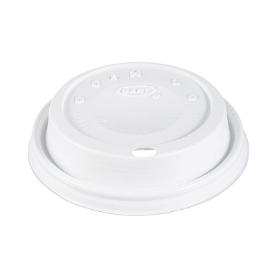 Solo Cappuccino Dome Sipper Lids, Fits 12 oz, White, 1,000/Carton (DCC12EL)