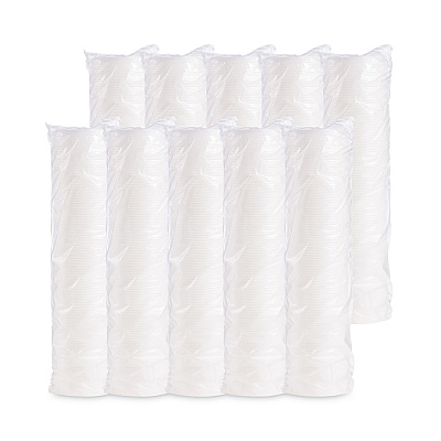 Dart Plastic Lids for Foam Containers, Vented, Fits 3.5-6 oz, White, 100/Pack, 10 Packs/Carton (DCC6JL)
