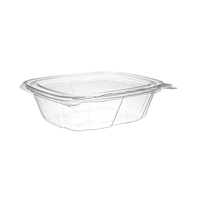 Dart ClearPac SafeSeal Tamper-Resistant/Evident Containers, Flat Lid, 12 oz, 4.9 x 2 x 5.5, Clear, Plastic, 100/Bag, 2 Bags/Carton (DCCCH12DEF)