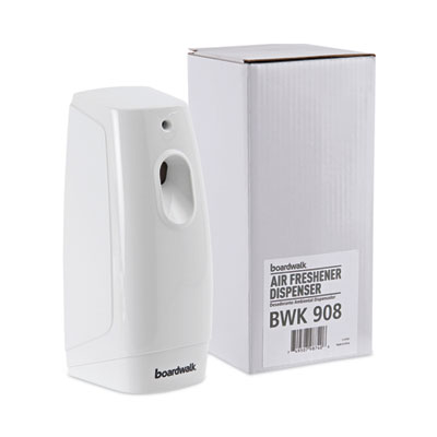 Boardwalk Classic Metered Air Freshener Dispenser, 4" x 3" x 9.5", White (BWK908)