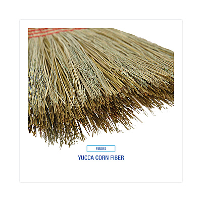 Boardwalk Parlor Broom, Yucca/Corn Fiber Bristles, 55.5" Overall Length, Natural (BWK926YEA)