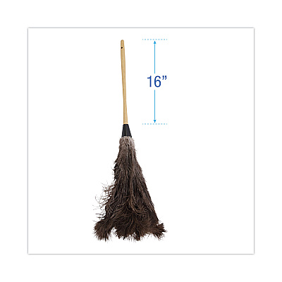 Boardwalk Professional Ostrich Feather Duster, 16" Handle (BWK28GY)