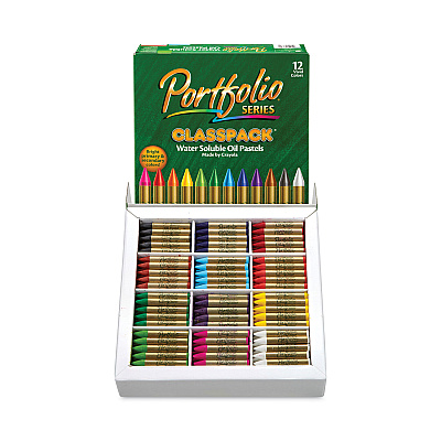 Crayola Portfolio Series Oil Pastels, 12 Assorted Colors, 300/Carton (CYO523630)