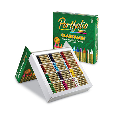 Crayola Portfolio Series Oil Pastels, 12 Assorted Colors, 300/Carton (CYO523630)