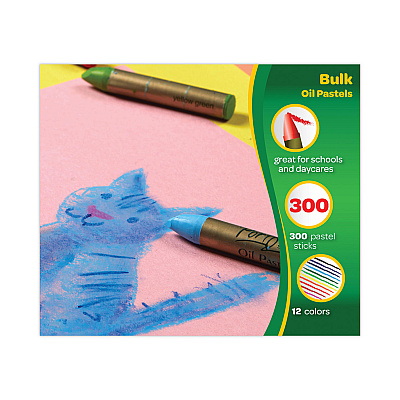 Crayola Portfolio Series Oil Pastels, 12 Assorted Colors, 300/Carton (CYO523630)
