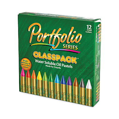 Crayola Portfolio Series Oil Pastels, 12 Assorted Colors, 300/Carton (CYO523630)