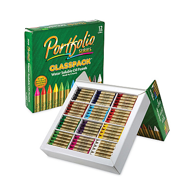 Crayola Portfolio Series Oil Pastels, 12 Assorted Colors, 300/Carton (CYO523630)