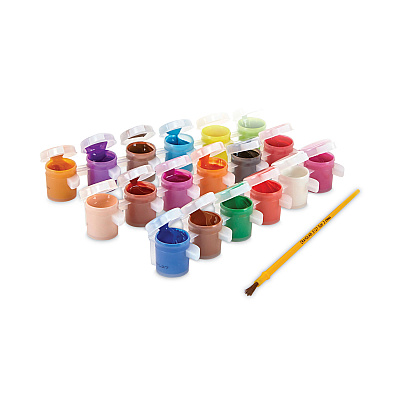 Crayola Washable Paint, 18 Assorted Colors, Interconnected 3 oz Cups (CYO540125)