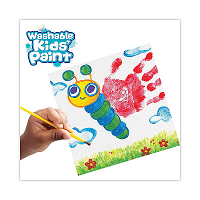 Crayola Washable Paint, 18 Assorted Colors, Interconnected 3 oz Cups (CYO540125)