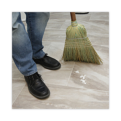 Boardwalk Corn/Fiber Brooms, Corn/Synthetic Fiber Bristles, 60" Overall Length, Gray/Natural, 6/Carton (BWKBR10002)