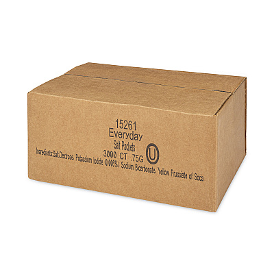 Office Snax Iodized Salt Packets, 0.75 g Packet, 3,000/Box (OFX15261)