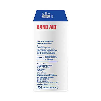 BAND-AID Plastic Adhesive Bandages, 0.75 x 3, 60/Box (JOJ100563500)