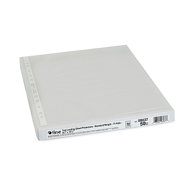 C-Line Standard Weight Poly Sheet Protectors, Clear, 2", 11.75 x 8.25, 50/Box (CLI08037)