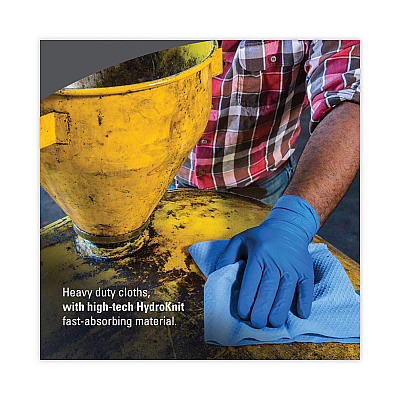 WypAll X70 Cloths, Jumbo Roll, 12.4 x 12.2, Blue, 870/Roll (KCC41611)