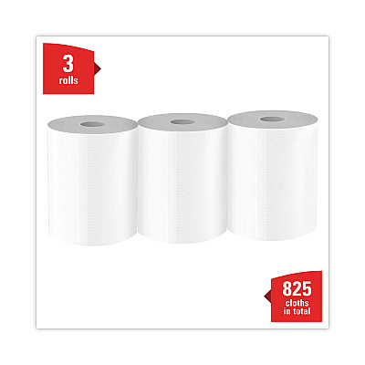 WypAll X70 Cloths, Center-Pull, 9.8 x 12.2, White, 275/Roll, 3 Rolls/Carton (KCC41702)