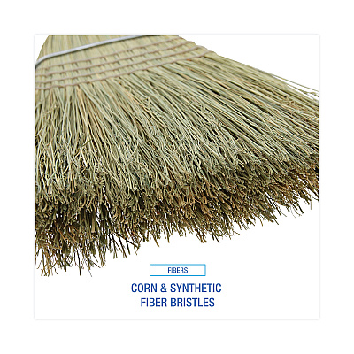 Boardwalk 100% Corn Brooms, 60" Overall Length, Natural, 6/Carton (BWKBR10001)