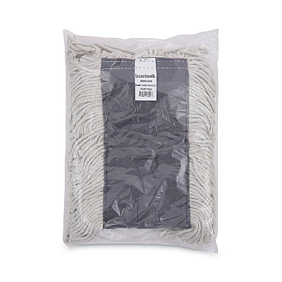 Boardwalk Mop Head, Dust, Disposable, Cotton/Synthetic Fibers, 48 x 5, White (BWK1648)