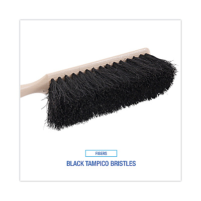 Boardwalk Counter Brush, Black Tampico Bristles, 4.5" Brush, 3.5" Tan Plastic Handle (BWK5208)