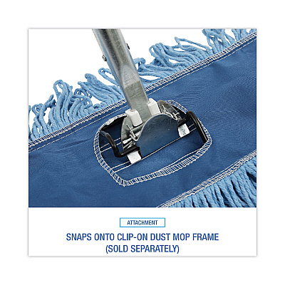 Boardwalk Clip-On Dust Mop Handle, Lacquered Wood, Swivel Head, 1" dia x 60", Natural (BWK1490)