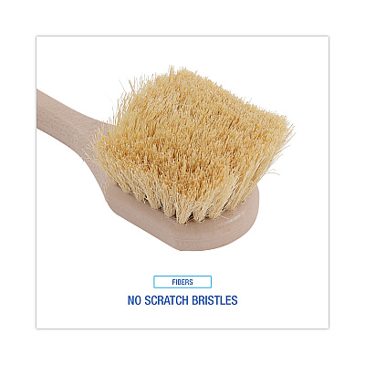 Boardwalk Utility Brush, Cream Tampico Bristles, 5.5" Brush, 3" Tan Plastic Handle (BWK4208)
