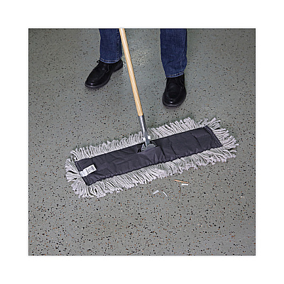 Boardwalk Disposable Cut End Dust Mop Head, Cotton/Synthetic, 24w x 5d, White (BWK1624)