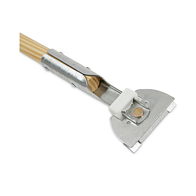 Boardwalk Clip-On Dust Mop Handle, Lacquered Wood, Swivel Head, 1" dia x 60", Natural (BWK1490)