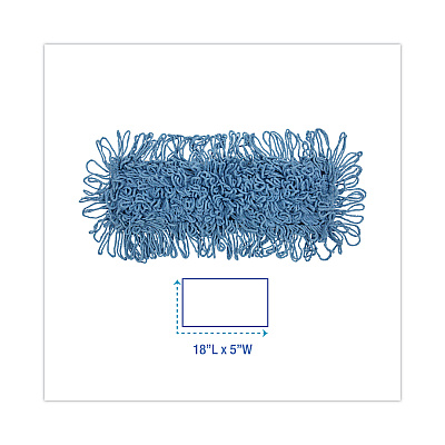 Boardwalk Mop Head, Dust, Looped-End, Cotton/Synthetic Fibers, 18 x 5, Blue (BWK1118)