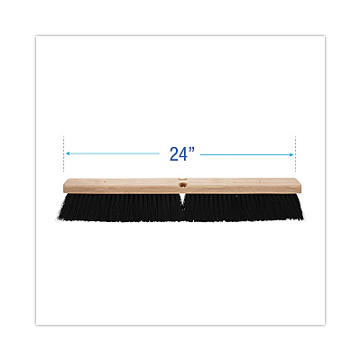 Boardwalk Floor Brush Head, 3" Black Polypropylene Bristles, 24" Brush (BWK20624)