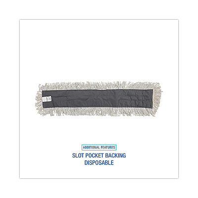 Boardwalk Disposable Dust Mop Head W/sewn Center Fringe, Cotton/synthetic, 36w X 5d, White (BWK1636)