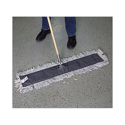 Boardwalk Disposable Dust Mop Head W/sewn Center Fringe, Cotton/synthetic, 36w X 5d, White (BWK1636)