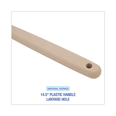 Boardwalk Utility Brush, Cream Polypropylene Bristles, 5.5 Brush, 14.5" Tan Plastic Handle (BWK4320)