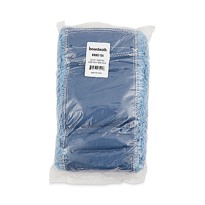 Boardwalk Dust Mop Head, Cotton/Synthetic Blend, 36 x 5, Looped-End, Blue (BWK1136)