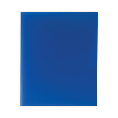 C-Line Two-Pocket Heavyweight Poly Portfolio Folder, 11 x 8.5, Blue, 25/Box (CLI33955BX)