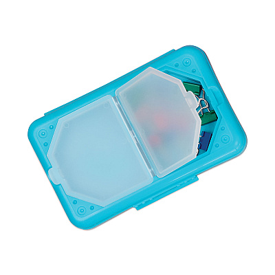 C-Line Storage Box, 5.43 x 8.25 x 2.43, Seafoam Green, Seaside Blue, Sunset Red, Sunny Yellow, 12/Carton (CLI48500DS)