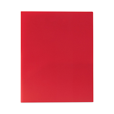 C-Line Two-Pocket Heavyweight Poly Portfolio Folder, 11 x 8.5, Red, 25/Box (CLI33954BX)